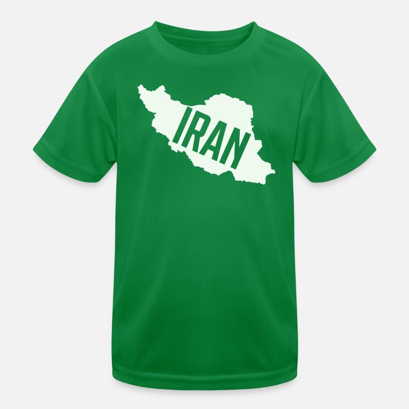 Iran Map Bold Typography Kinder Funktions-T-Shirt