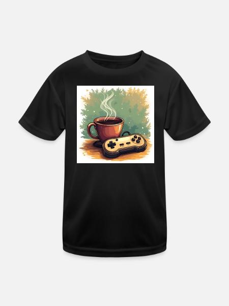 Caffeine & Campaigns - Kids Functional T-Shirt - black - Front