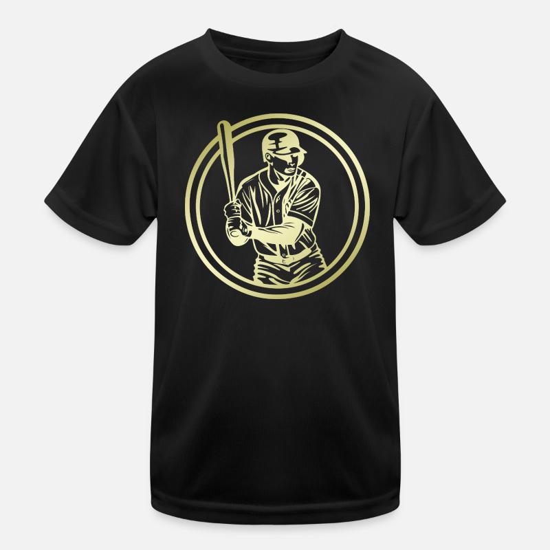Baseball Silhouette Kids Functional T-Shirt