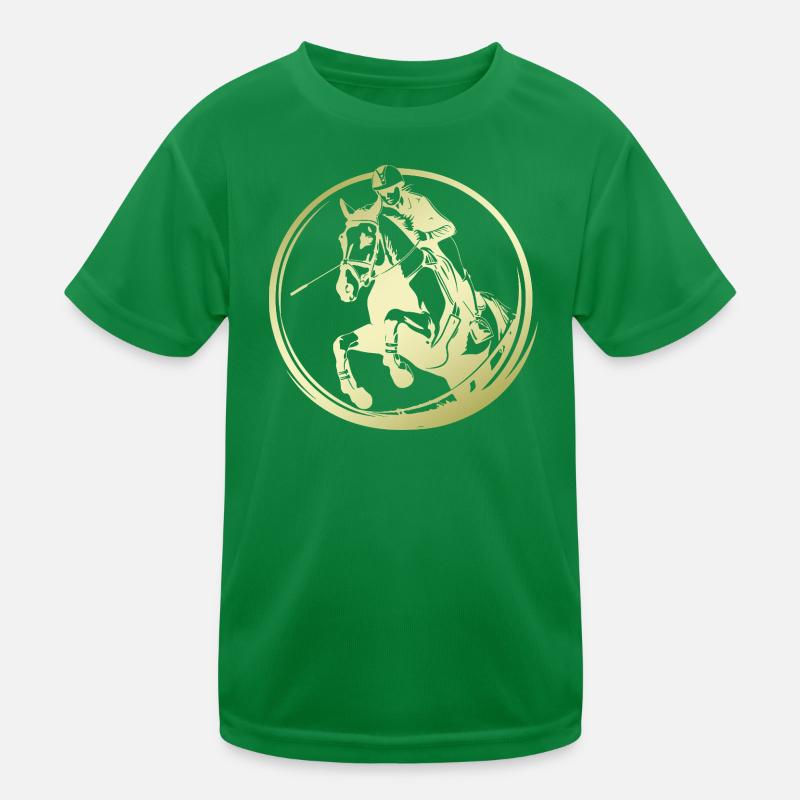 Silhouette de cheval d’équitation T-shirt sport Enfant