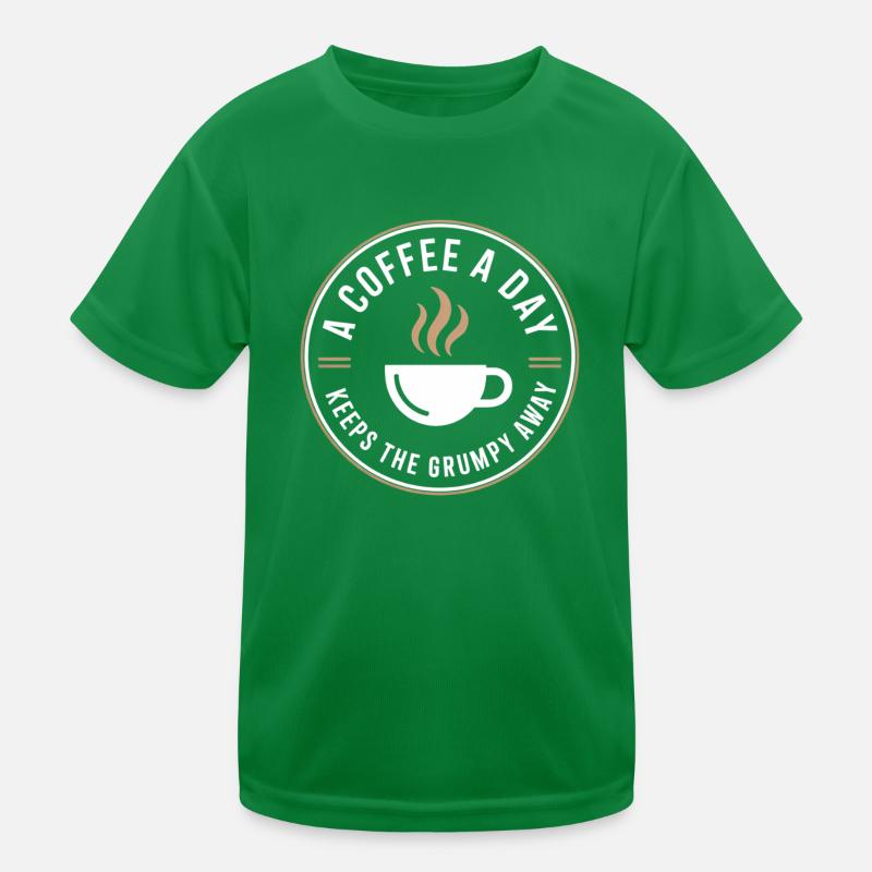 A Coffee A Day Keeps The Grumpy Away T-shirt sport Enfant