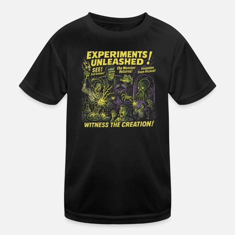 Experiments Unleashed Lab Filmplakat Halloween Kinder Funktions-T-Shirt