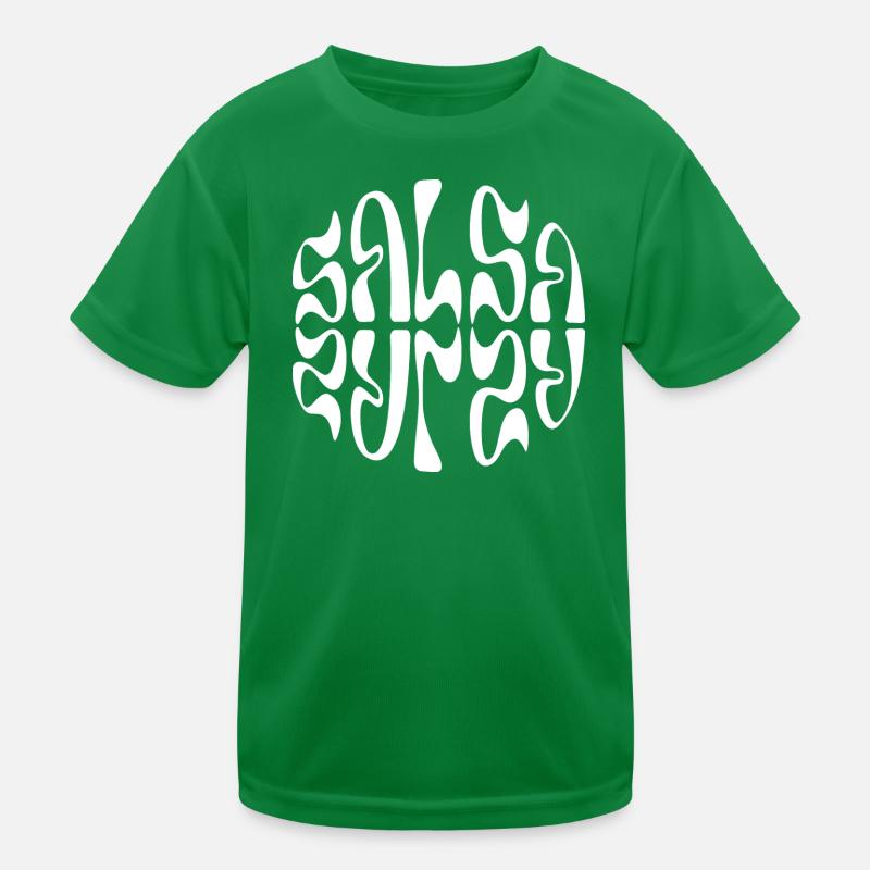 Salsa Pulse Circular Typography Kids Functional T-Shirt
