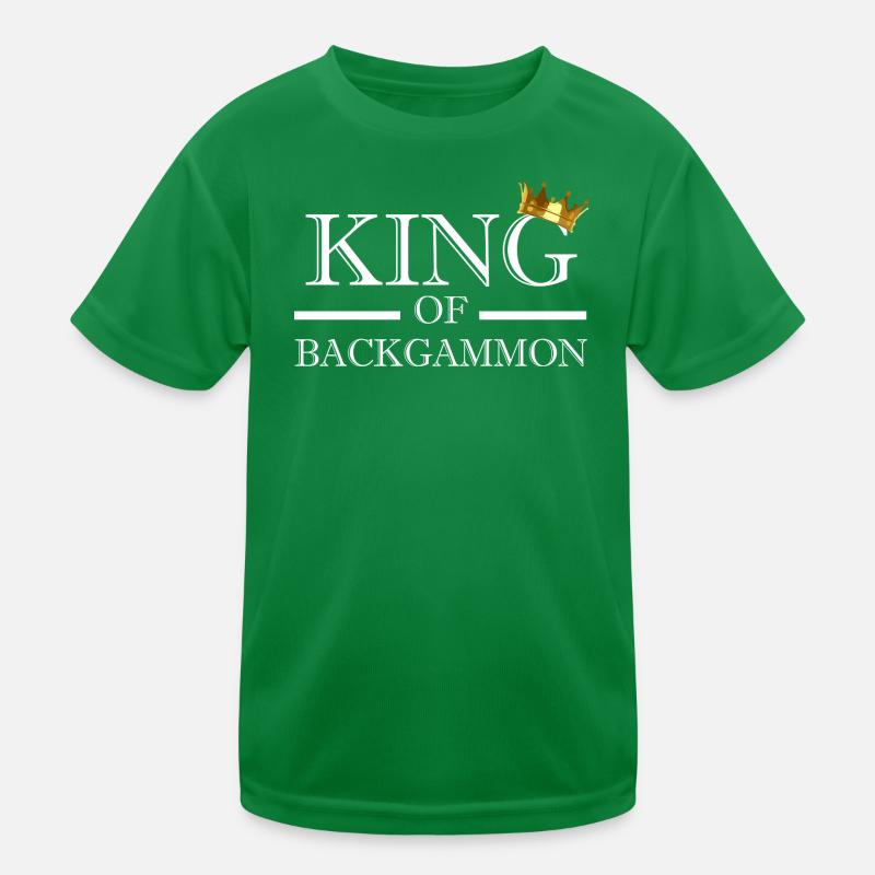 King Of Backgammon Kids Functional T-Shirt