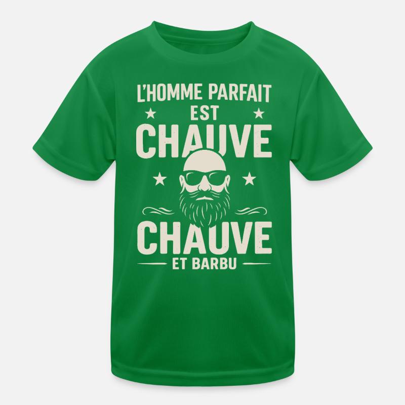Der perfekte Mann hat eine Glatze und einen Bart Kinder Funktions-T-Shirt