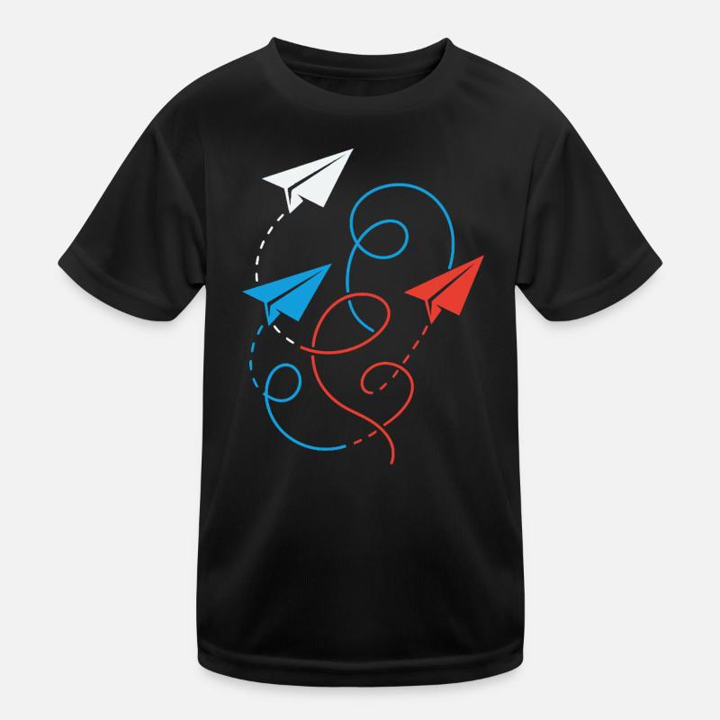 paper airplane Kids Functional T-Shirt