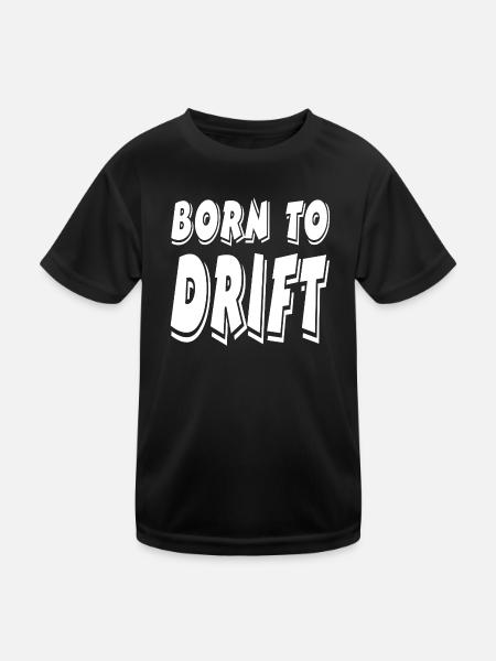 Auto - Kinder Funktions-T-Shirt - Schwarz - Vorne