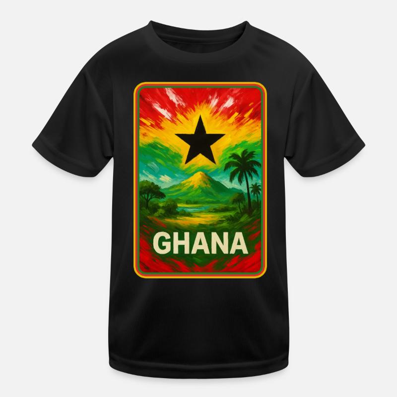 Ghana Pride – Art du style drapeau T-shirt sport Enfant