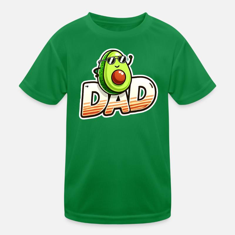 Sonnige Avocado Papa Design, Väter Kinder Funktions-T-Shirt