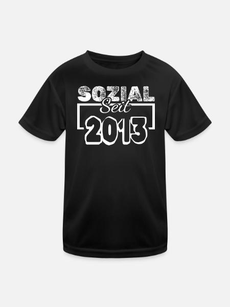 seit 2013 - Kinder Funktions-T-Shirt - Schwarz - Vorne