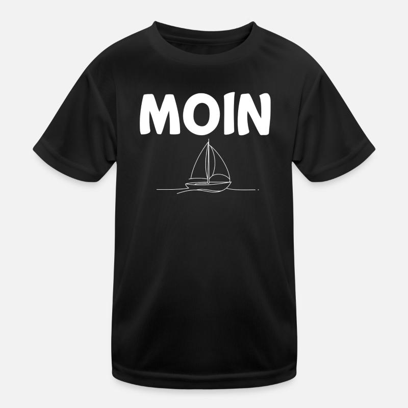 Moin Sailboat - Kids Functional T-Shirt - black
