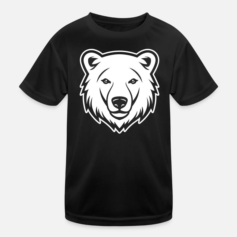 Eisbär Kopf Polar bär Kinder Funktions-T-Shirt