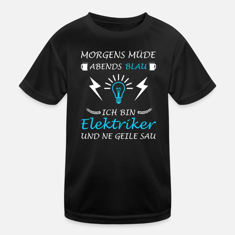 Electrician Master Electronics Technician Electrician - Kids Functional T-Shirt - black