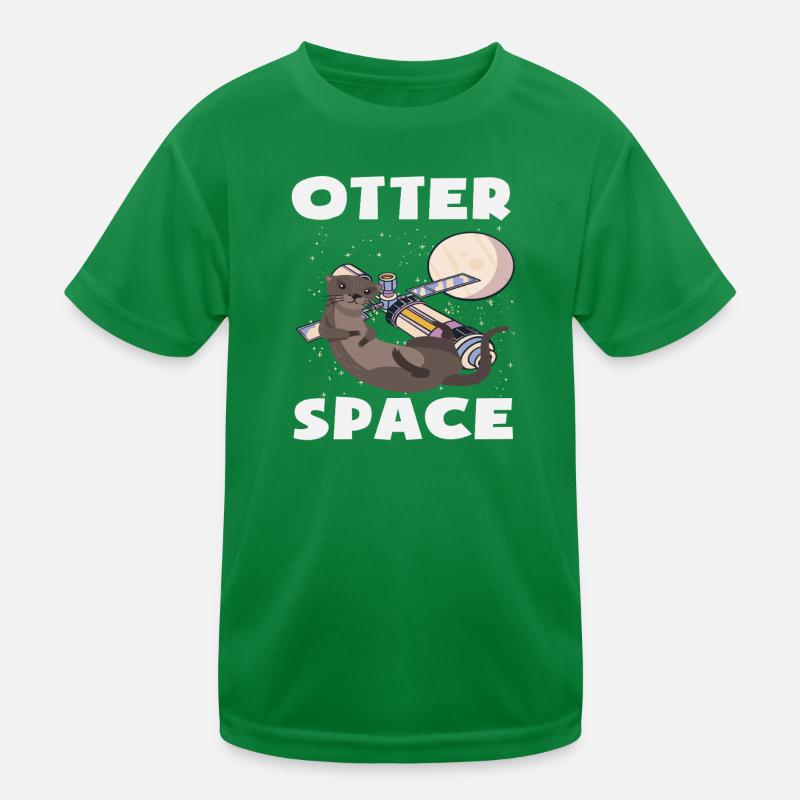 Loutre de mer dessin animé jeu de mots sur l’espace T-shirt sport Enfant