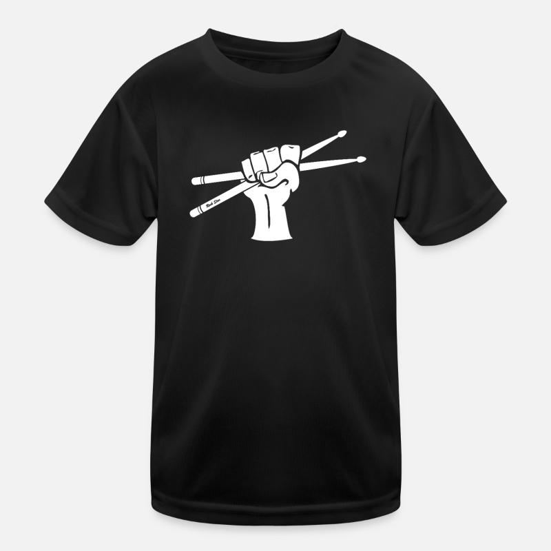 Drumsticks Motif Kids Functional T-Shirt