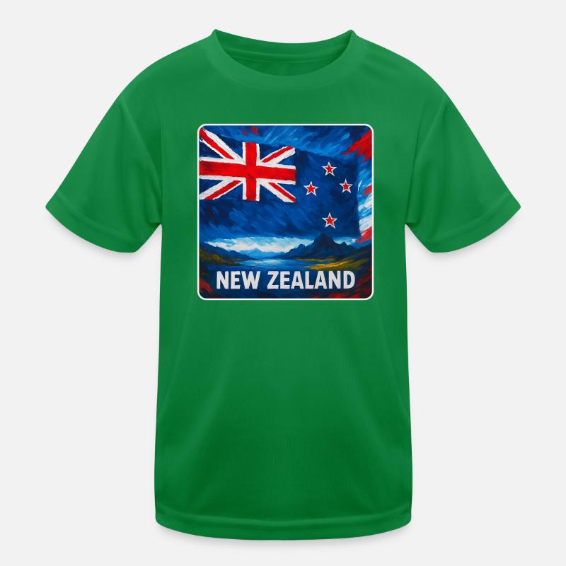 Neuseeland Flaggen Design Kinder Funktions-T-Shirt