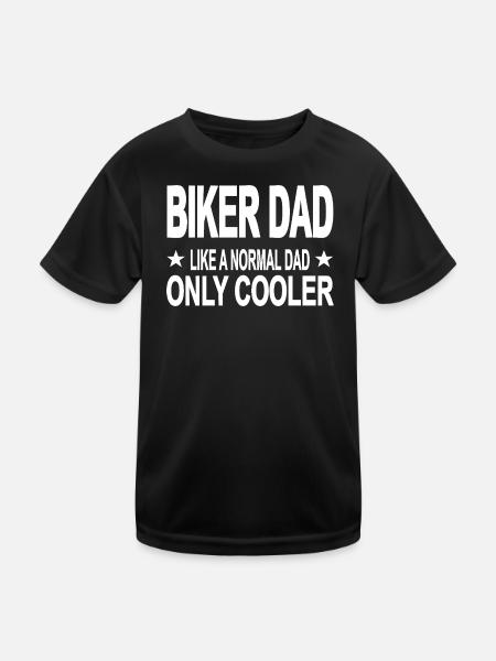 Vater - Kinder Funktions-T-Shirt - Schwarz