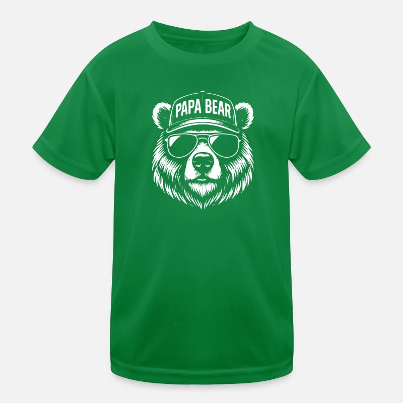 Papabear Sonnenbrillen Cap-Design Kinder Funktions-T-Shirt