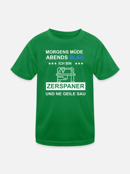Machinistes Opérateurs de machines de découpe Tour CNC Métaux - T-shirt sport Enfant - vert - Devant