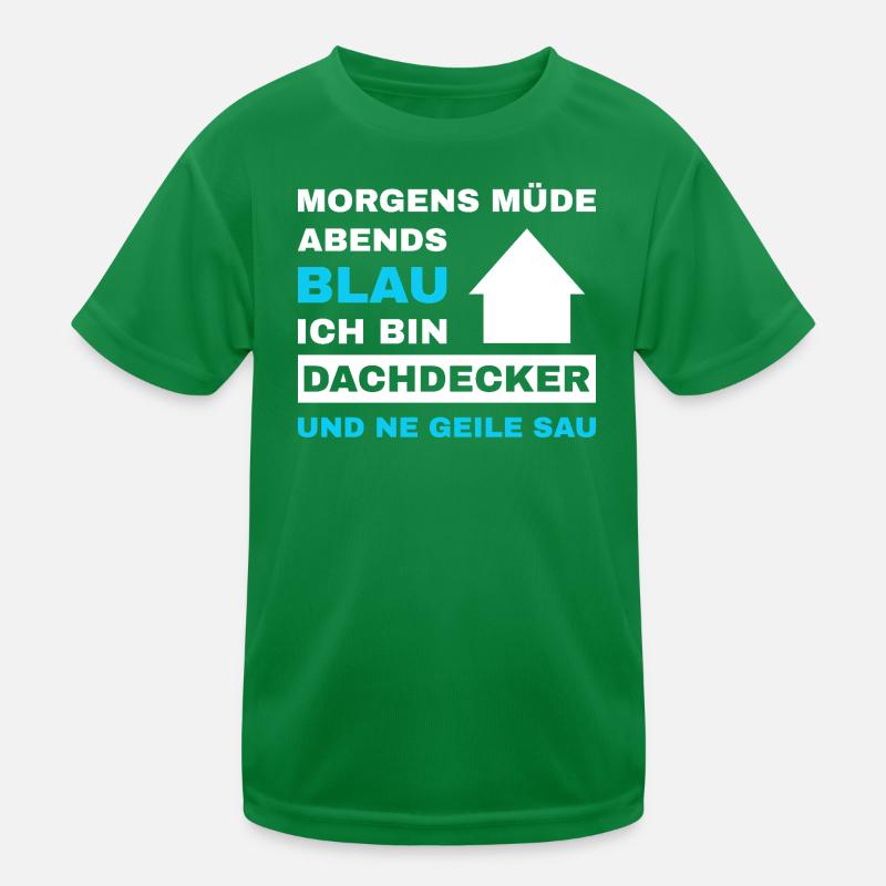 Dachdecker Dach Dachdeckerei Dachdeckermeister Kinder Funktions-T-Shirt