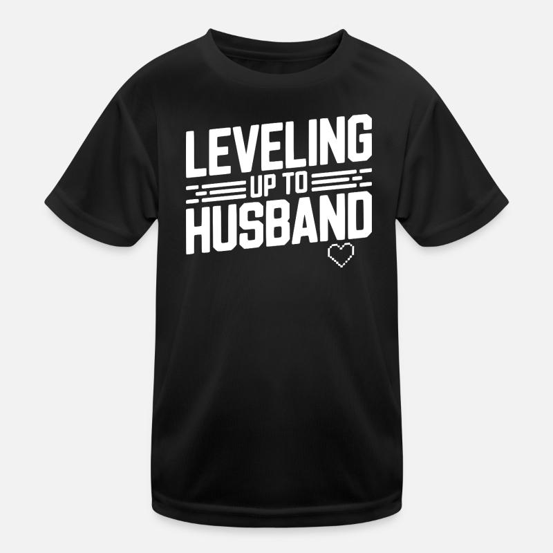 Aufleveln Zum Ehemann Kinder Funktions-T-Shirt