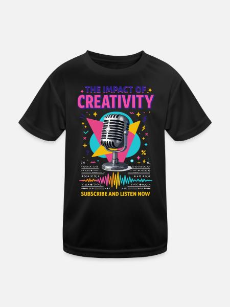 Le pouvoir de la créativité - T-shirt sport Enfant - noir - Devant