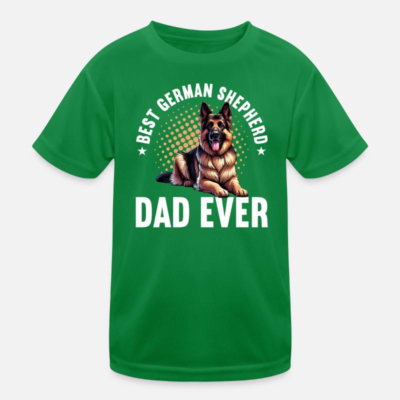 German Shepherd Dad Father's Day Father Kids Functional T-Shirt