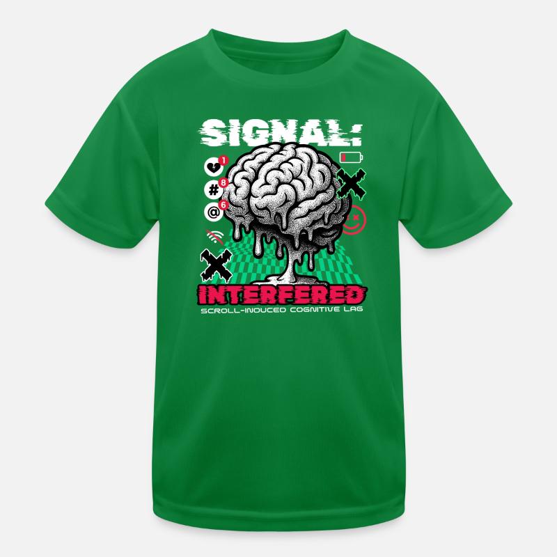 Brain - Signal Interfered Kinder Funktions-T-Shirt