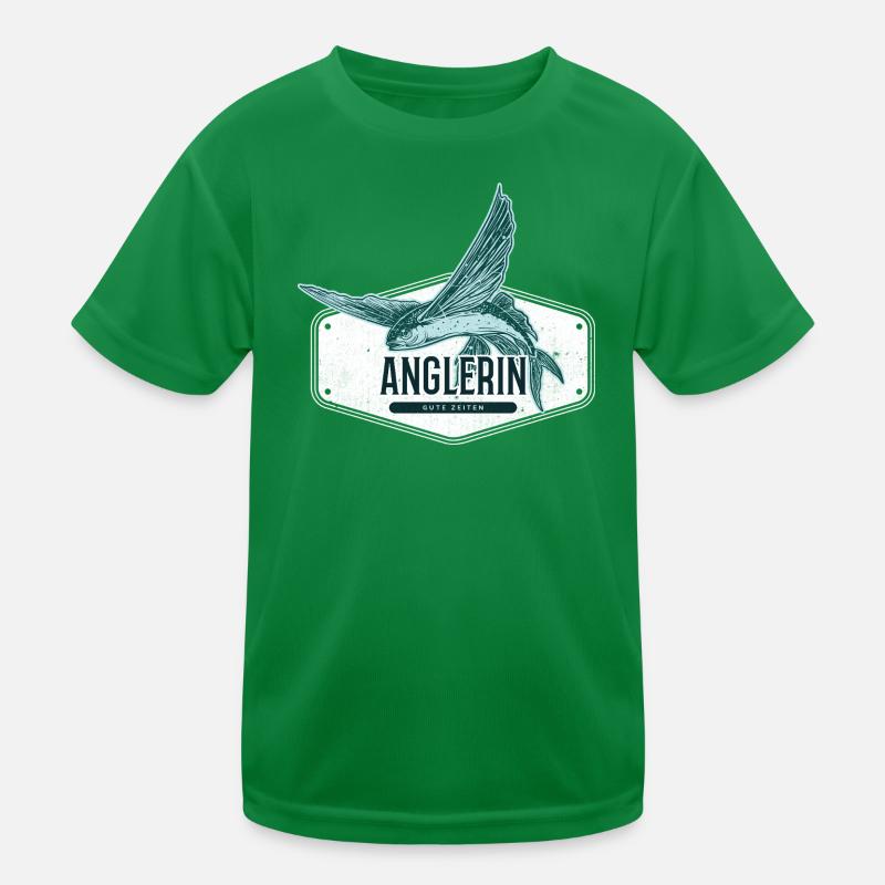 Femelle pêcheuse USA Design Flying Fish T-shirt sport Enfant