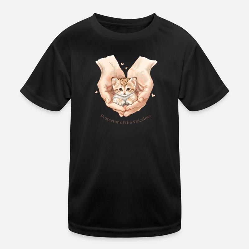 Protector of the Voiceless Baby Katze Design Kinder Funktions-T-Shirt