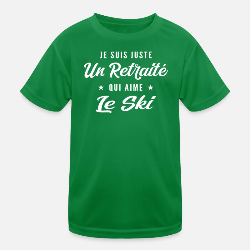 Pensionierter Skienthusiast Kinder Funktions-T-Shirt