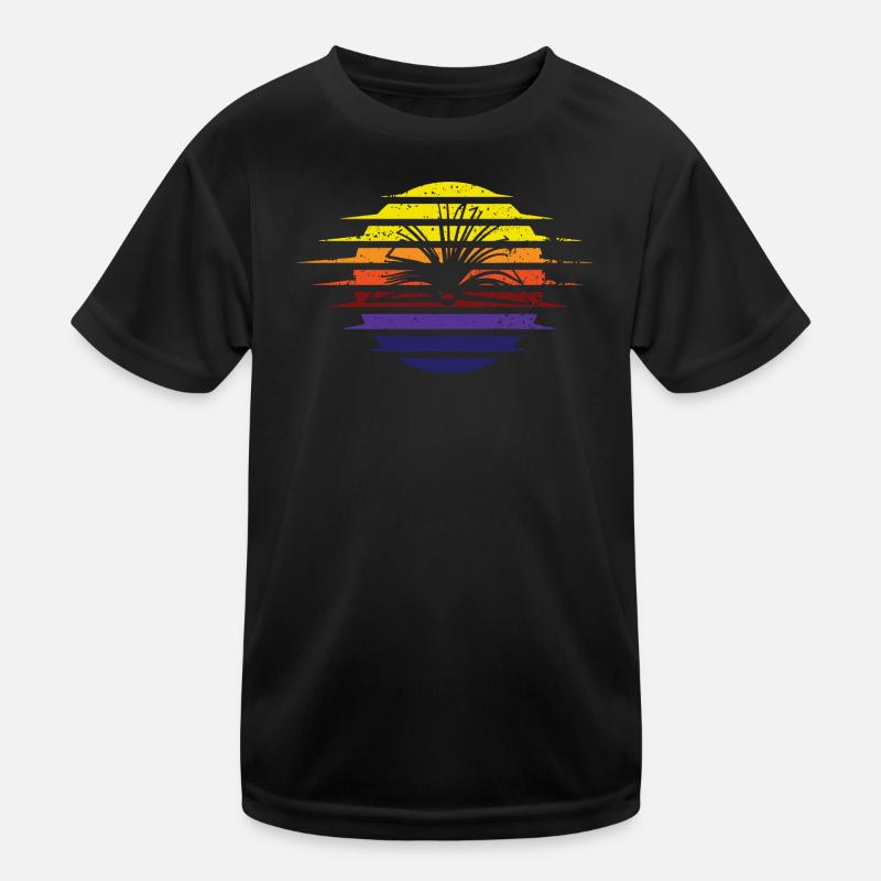 Regenbogen Sonnenband Retro Kinder Funktions-T-Shirt
