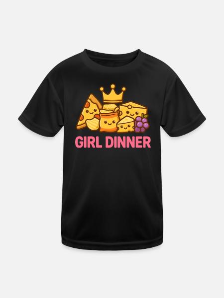 Dîner entre filles - T-shirt sport Enfant - noir - Devant