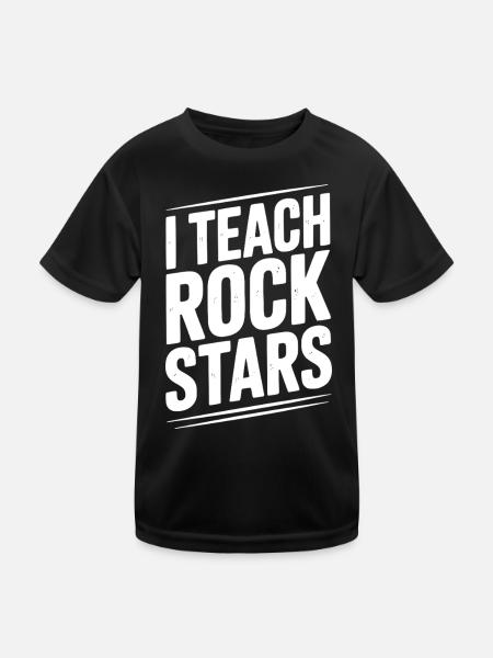 I Teach Rock Stars - Kids Functional T-Shirt - black