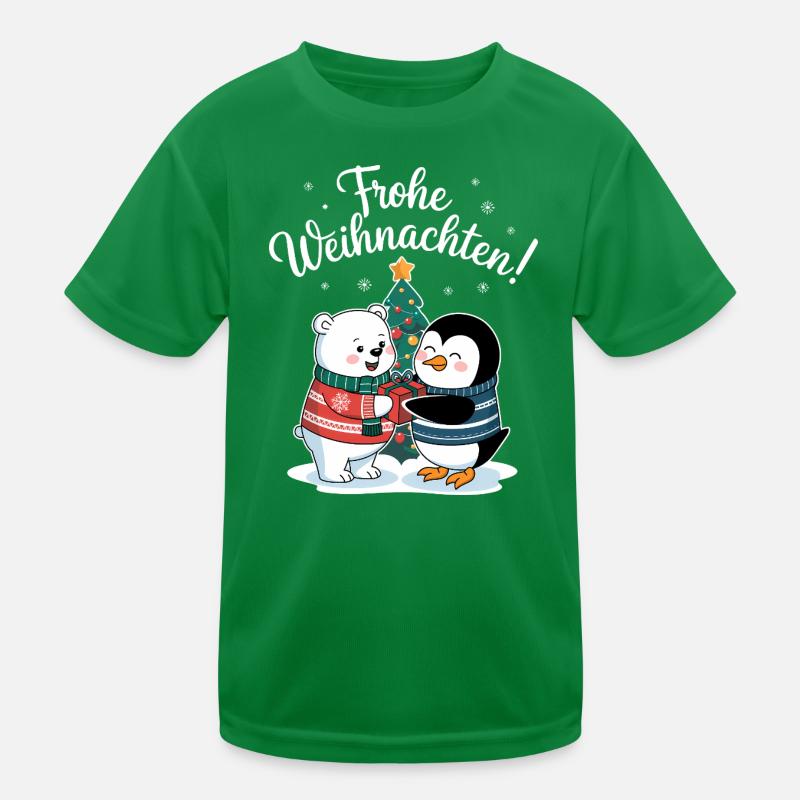 Eisbär Pinguin Weihnachtspullover süß Weihnachten Kinder Funktions-T-Shirt