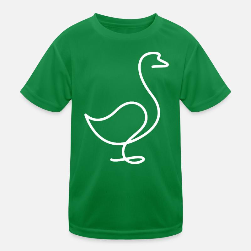 Ente oder Gans Skizze – minimalistisches Motiv Kinder Funktions-T-Shirt