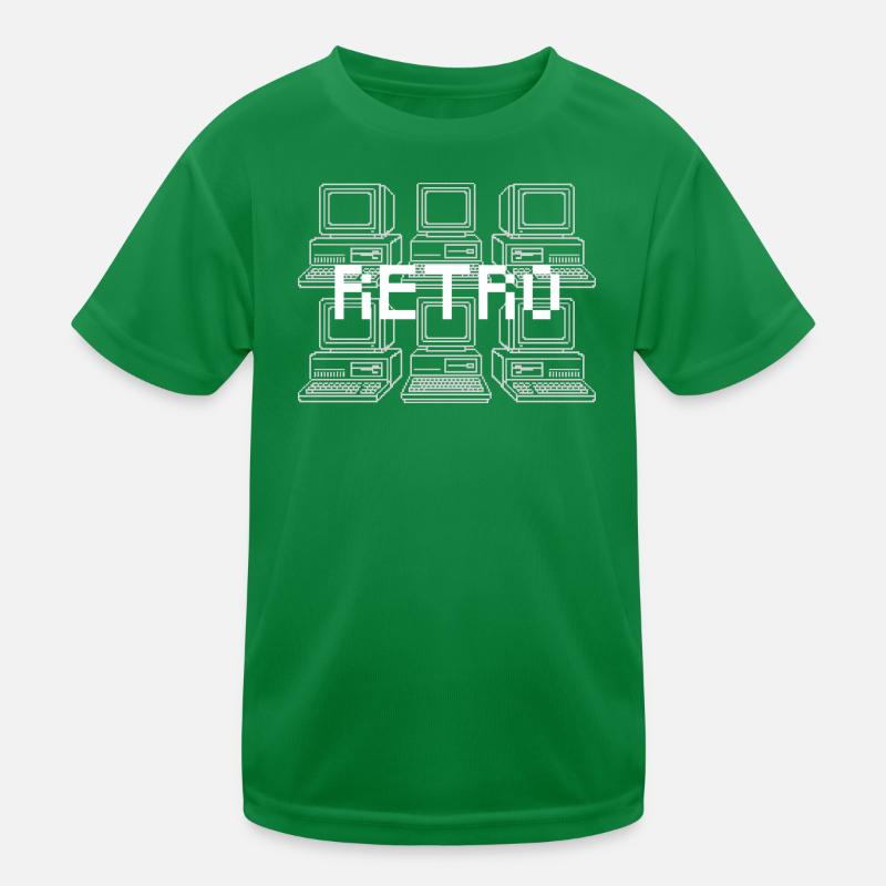 Rétro grille informatique techno T-shirt sport Enfant
