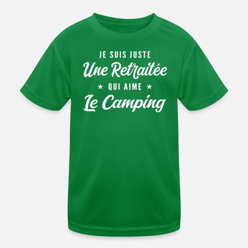 Ruhestand-Passion-Camping Kinder Funktions-T-Shirt