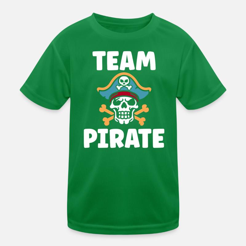 Crâne pirate et logo TEAM PIRATE T-shirt sport Enfant