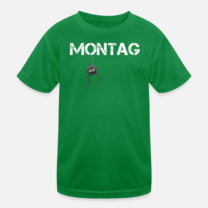 Montags Spinne Kinder Funktions-T-Shirt
