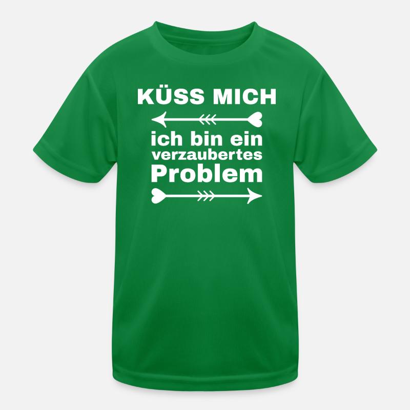 Küss mich ich bin ein verzaubertes Problem Kinder Funktions-T-Shirt