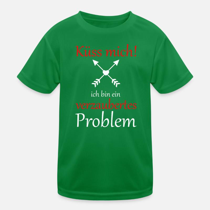 Kiss me, I'm an enchanted problem Kids Functional T-Shirt