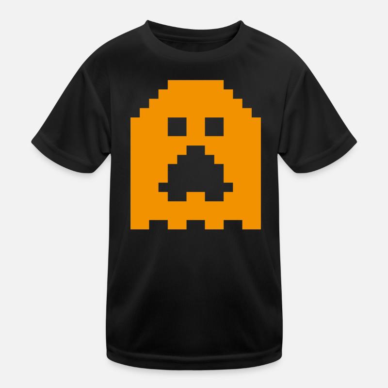 Ghost_Pixels_Orange Kids Functional T-Shirt