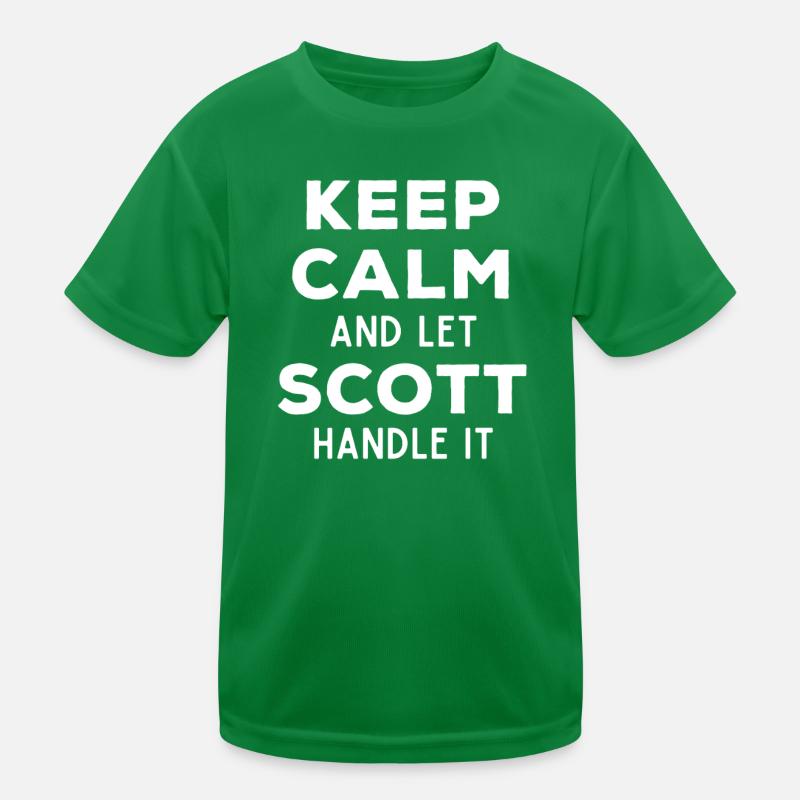 Keep Calm Lass Scott das regeln Lustiger Spruch Kinder Funktions-T-Shirt
