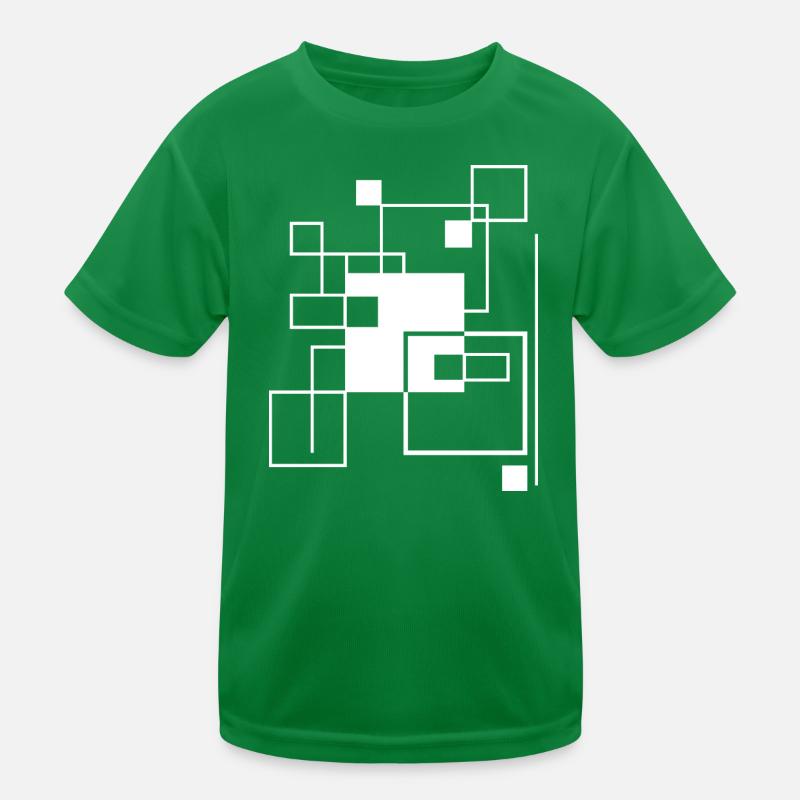Geometric Gridline Mosaic composition Kids Functional T-Shirt