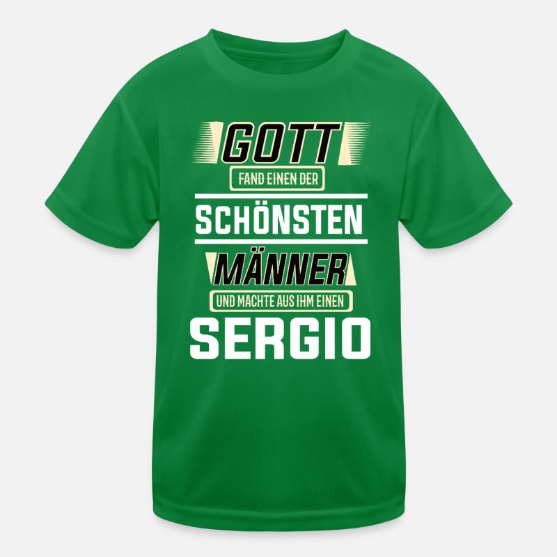Sergio der schönste Mann von Gott geformt Design Kinder Funktions-T-Shirt