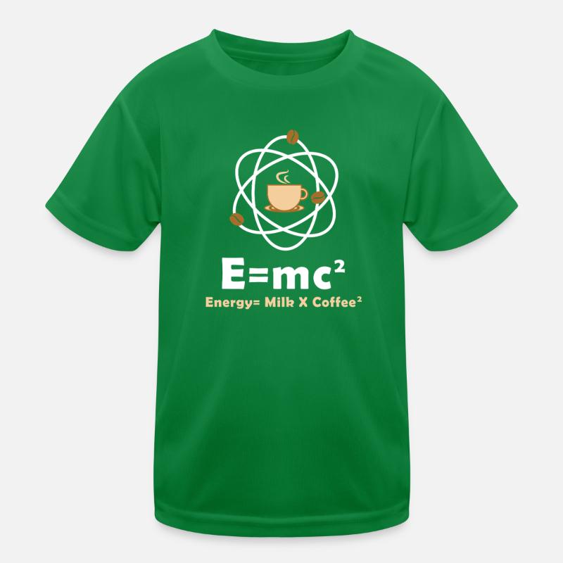 E=mc² Funny Physicist Saying Coffee Physics Kids Functional T-Shirt