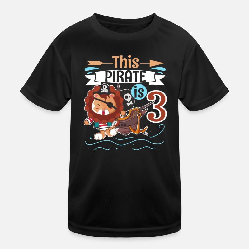 3ème anniversaire Pirate T-shirt sport Enfant