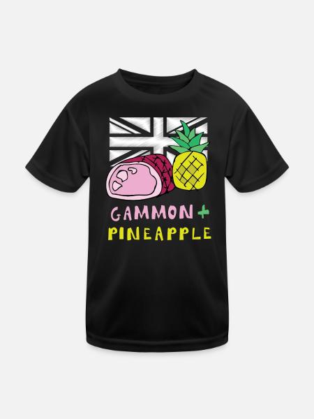 Gammon Pineapple Pop Art Tee - Kids Functional T-Shirt - black