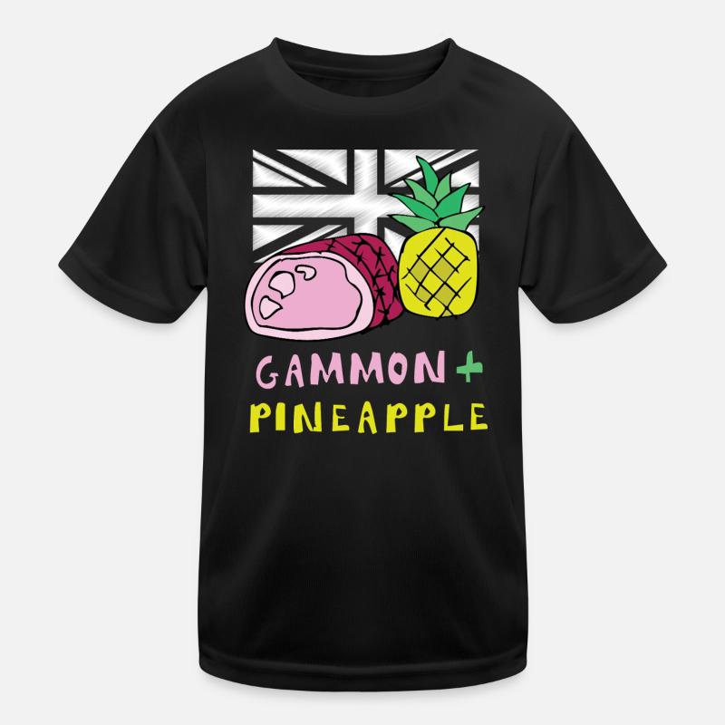 Gammon Pineapple Pop Art Tee - Kids Functional T-Shirt - black